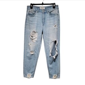 Enjean Women's Light Blue Distressed Jeans Size 7